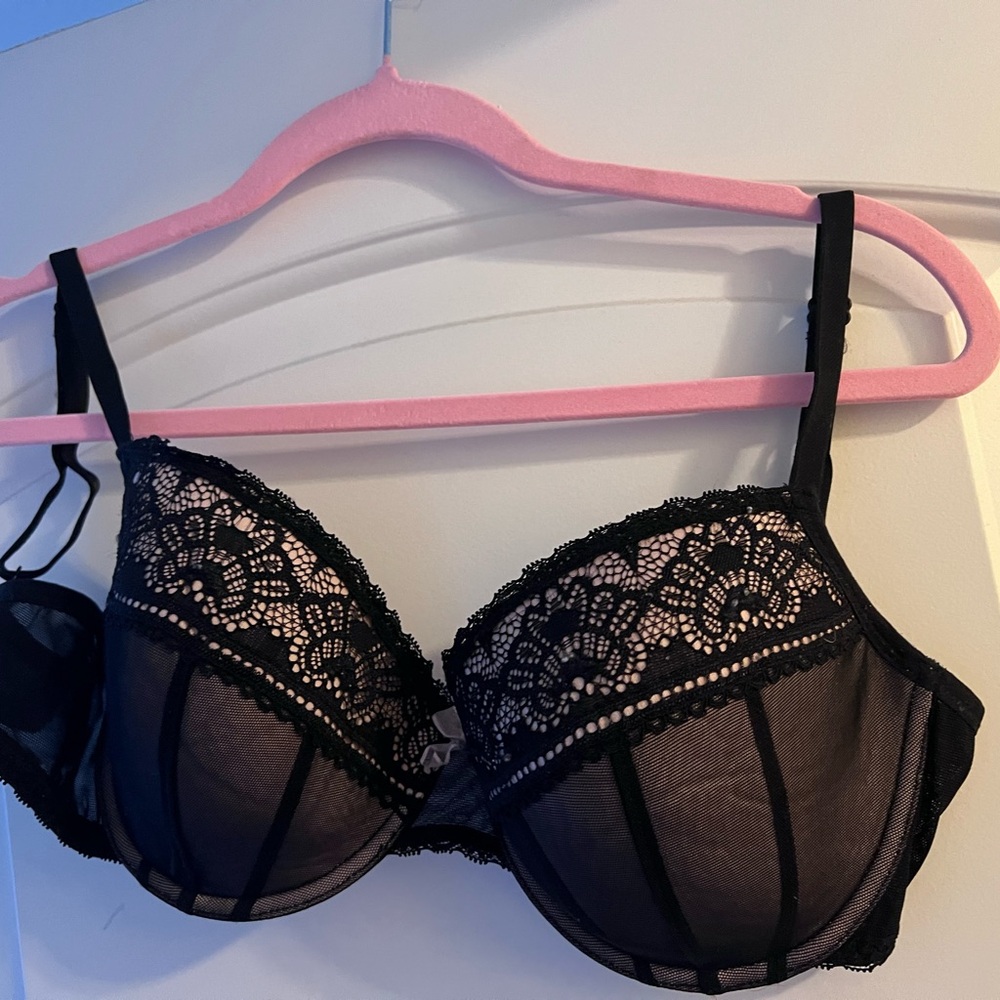 Adore Me Black Lace Bra